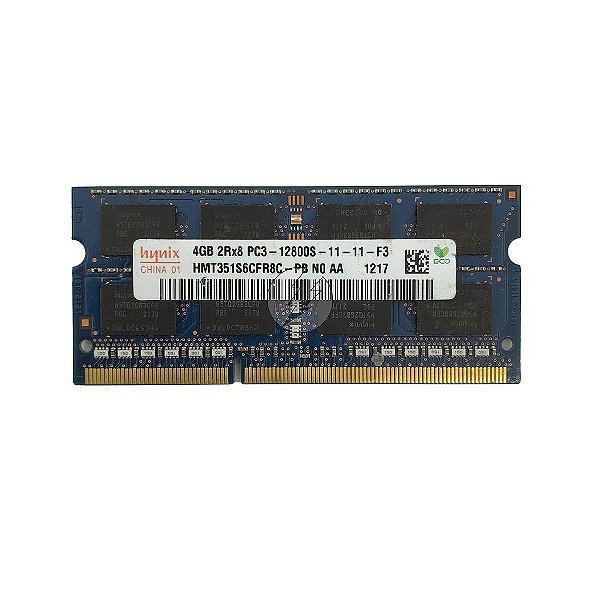 Memória RAM Hynix HMT351S6CFR8C-PB: DDR3, 4GB, 2Rx8, 1600S, SODIMM