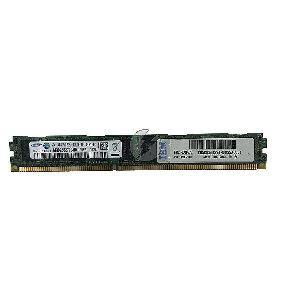 Memória RAM Samsung M392B5270CH0-YH9 46C0575 43X5313: DDR3L, 4GB, 1Rx4, 1333MHz, 10600R, RDIMM, VLP