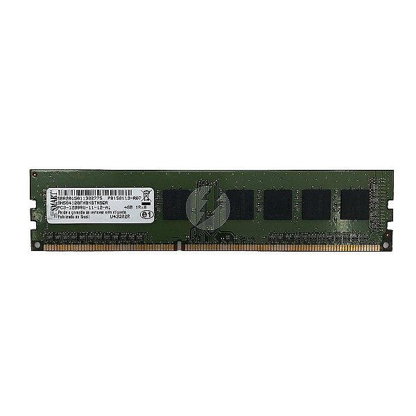Memória RAM SMART SH564128FH8NSTNSQR U43Q02R: DDR3, 4GB, 1Rx8, 1600Mhz, 12800U, UDIMM