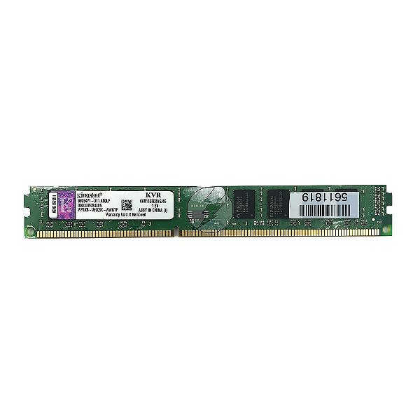 Memória RAM Kingston KVR1333D3N9/4G Chip Elpida: DDR3, 4GB, 2Rx8, 1333MHz, 10600U, UDIMM, VLP