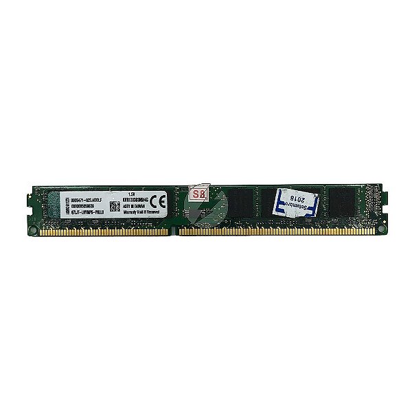 Memória RAM Kingston KVR1333D3N9/4G Chip Nanya: DDR3, 4GB, 2Rx8, 1333MHz, 10600U, UDIMM, VLP