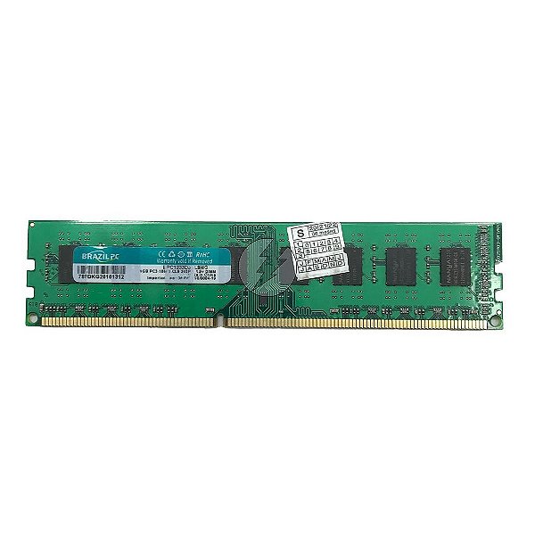# Memória RAM Brazil PC BPC1333D3CL9/4G Chip Nanya: DDR3, 4GB, Rx, 1333, UDIMM