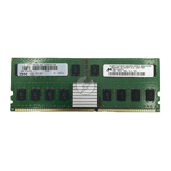 Memória RAM Micron MT36HTF51272MDY-53EE3B3: DDR2, 4GB, 512Mx72, 533, RDIMM