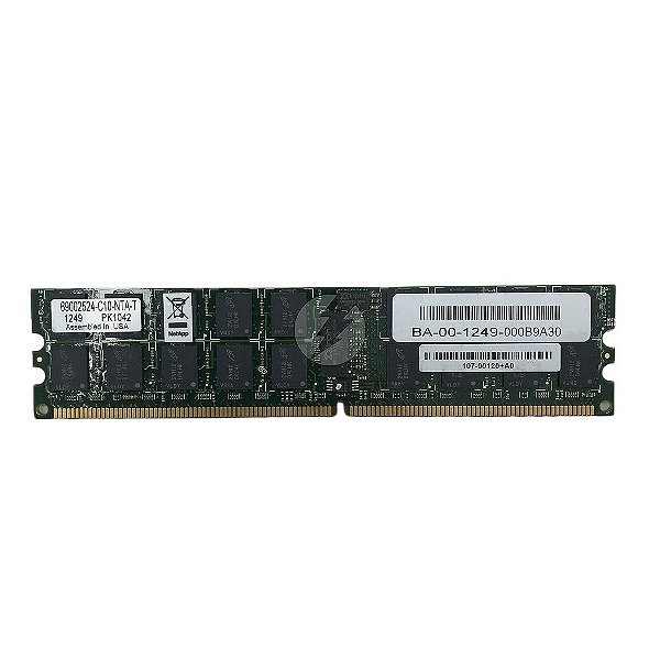 Memória RAM NetApp 69002524-C10-NTA-T 107-00120+A0 PK1042: DDR2, 4GB, Rx, 667MHz, 5300R, RDIMM