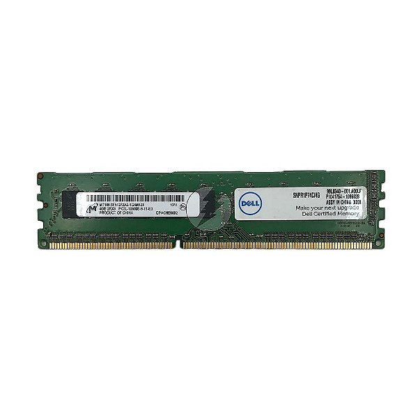 Memória RAM Micron MT18KSF51272AZ-1G4M1 SNPR1P74C/4G: DDR3L, 4GB, 2Rx8, 1333MHz, 10600E, ECC UDIMM