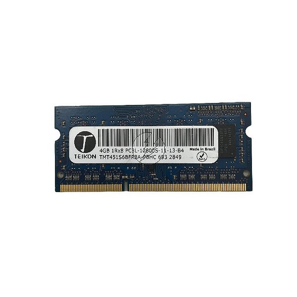 Memória RAM Teikon TMT451S6BFR8A-PBHC: DDR3L, 4GB, 1Rx8, 1600S, SODIMM