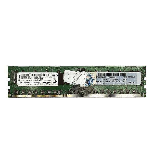 Memória RAM SMART M393B1G73QH0-YK0 SH5721G8FJ8P6TNSQS R83Q06G 00D5046 47J0224: DDR3L, 8GB, 2Rx8, 1600R, RDIMM