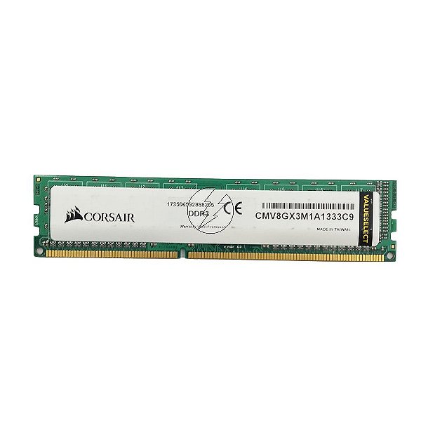Memória RAM Corsair CMV8GX3M1A1333C9: DDR3, 8GB, 1333, UDIMM