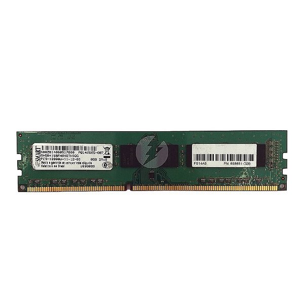Memória RAM SMART SH5641G8FH8N6TNSQG U83Q02G: DDR3, 8GB, 2Rx8, 1600U, UDIMM