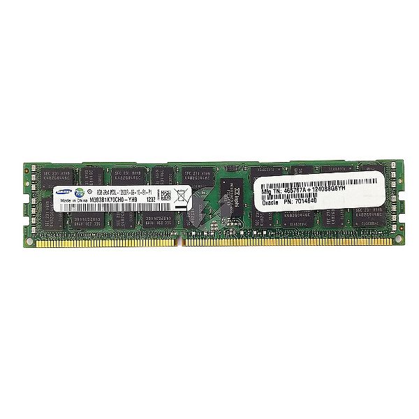Memória RAM Samsung M393B1K70CH0-YH9 7014640: DDR3L, 8GB, 2Rx4, 1333R, RDIMM