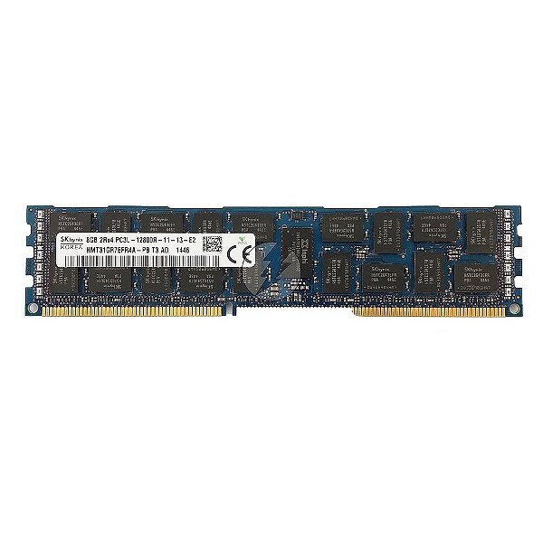 Memória RAM SK hynix HMT31GR7EFR4A-PB 7020486-3: DDR3L, 8GB, 2Rx4, 1600R, RDIMM