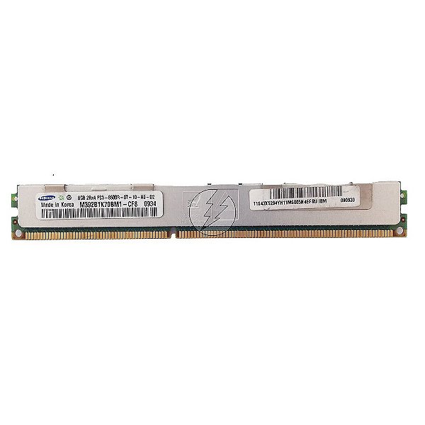 Memória RAM Samsung M392B1K70BM1-CF8 43X5294: DDR3, 8GB, 2Rx4, 1066R, RDIMM, VLP