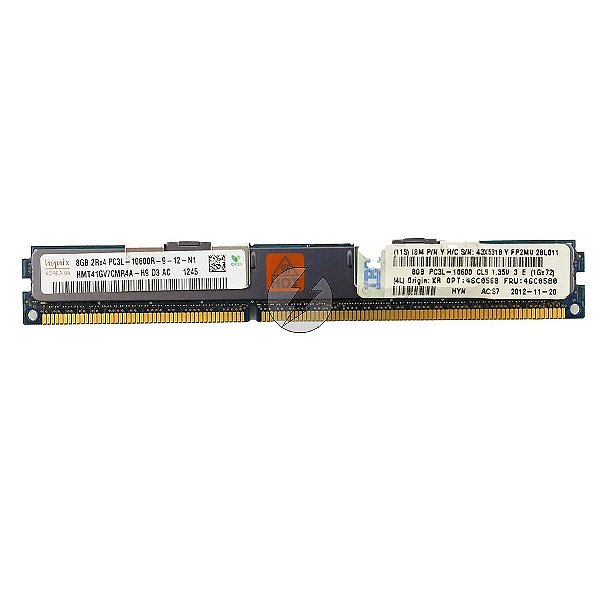 Memória RAM Hynix HMT41GV7CMR4A-H9 43X5318 46C0580: DDR3L, 8GB, 2Rx4, 1333R, RDIMM, VLP