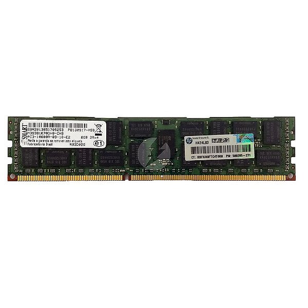 Memória RAM SMART M393B1K70DH0-CH9 R83D02G 500205-271: DDR3, 8GB, 2Rx4, 1333R, RDIMM