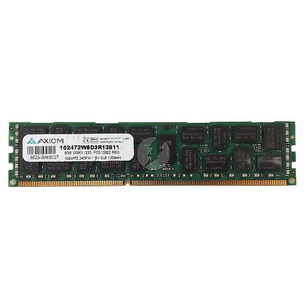 Memória RAM Axiom 102472W8D3R13811: DDR3, 8GB, Rx, 1333MHz, 10600R, RDIMM