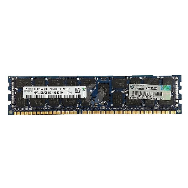 Memória RAM SK hynix HMT31GR7CFR4C-H9 500205-071: DDR3, 8GB, 2Rx4, 1333MHz, 10600R, RDIMM