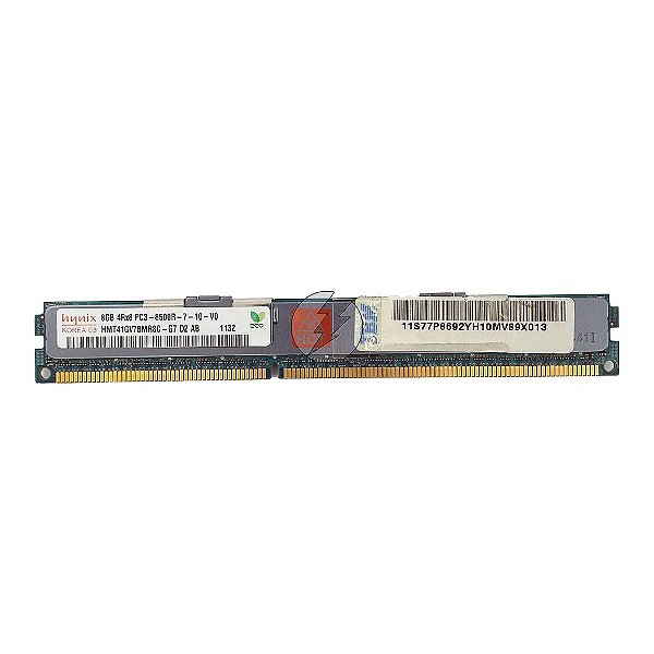 Memória RAM SK hynix HMT41GV7BMR8C-G7 77P8692: DDR3, 8GB, 4Rx8, 1066MHz, 8500R, RDIMM