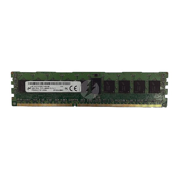 Memória RAM Micron MT18JSF1G72PZ: DDR3, 8GB, 1Rx4, 1866R, RDIMM