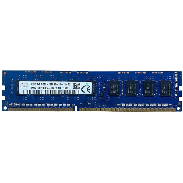 Memória RAM SK Hynix HMT41GU7BFR8A-PB: DDR3L, 8GB, 2Rx8, 1600E, ECC UDIMM