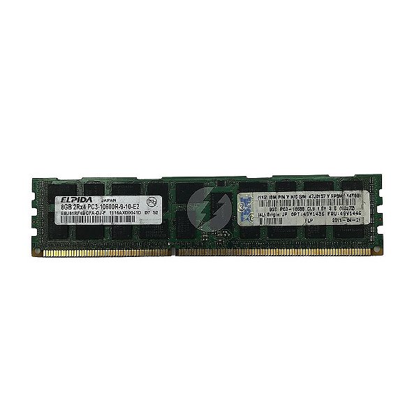 Memória RAM Elpida EBJ81RF4BCFA-DJ-F 49Y1446: DDR3, 8GB, 2Rx4, 1333R, RDIMM