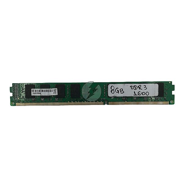 Memória RAM genérica: DDR3, 8GB, Rx, 1600MHz, 12800, UDIMM, VLP