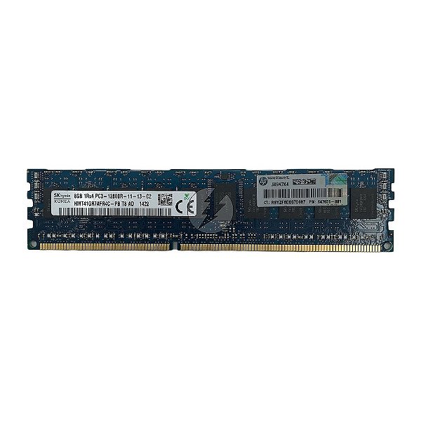Memória RAM SK hynix HMT41GR7AFR4C-PB 6457651-081: DDR3, 8GB, 1Rx4, 1600MHz, 12800R, RDIMM