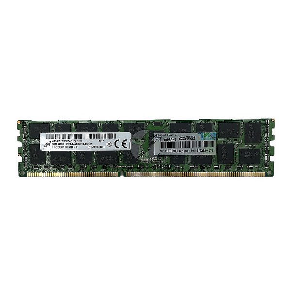 Memória RAM Micron MT36JSF1G72PZ-1G9K1 712382-071: DDR3, 8GB, 2Rx4, 1866MHz, 14900R, RDIMM