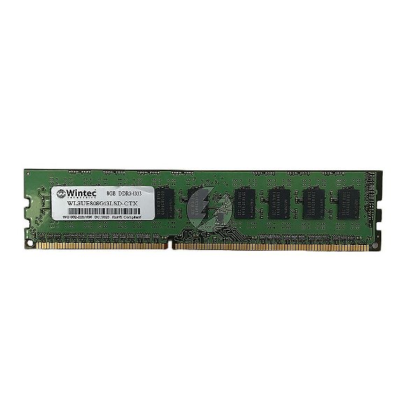 Memória RAM Wintec WL3UE808G13LSD-CTX: DDR3, 8GB, 2Rx8, 1333MHz, 10600R, RDIMM
