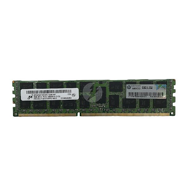 Memória RAM Mícron MT36KSF1G72PZ-1G4K1 647650-071: DDR3L, 8GB, 2Rx4, 1333MHz, 10600R, RDIMM