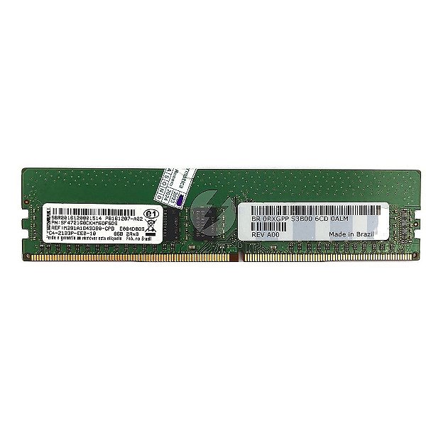 Memória RAM SMART M391A1G43DB0-CPB SF4721G8CKHM6DFSDS E084D0GS: DDR4, 8GB, 2Rx8, 2133P, ECC UDIMM