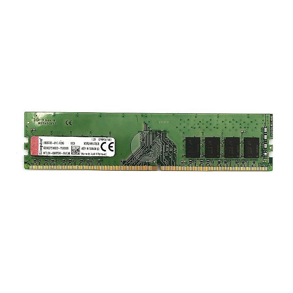 Memória RAM Kingston KVR24N17S8/8: DDR4, 8GB, 1Rx8, 2400T, UDIMM