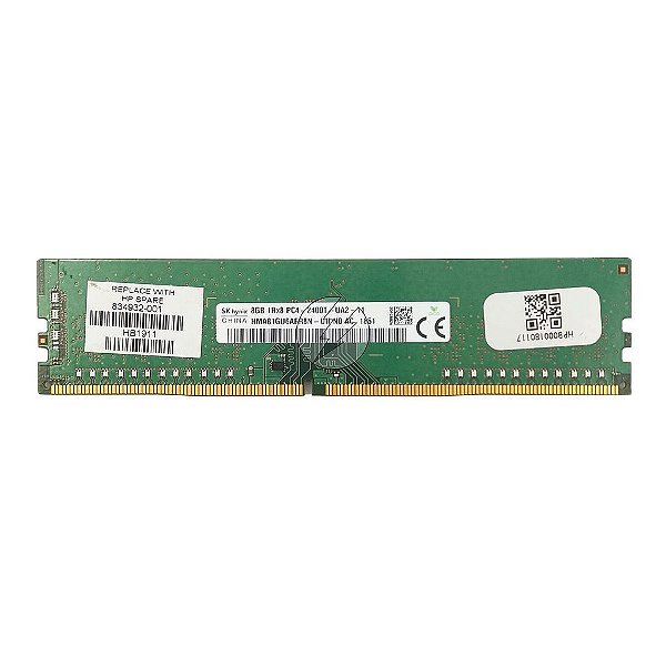 Memória RAM SK hynix HMA81GU6AFR8N-UH: DDR4, 8GB, 1Rx8, 2400T, UDIMM