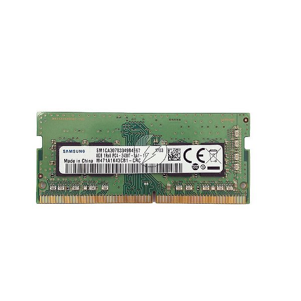 Memória RAM Samsung M471A1K43CB1-CRC: DDR4, 8GB, 1Rx8, 2400T, SODIMM