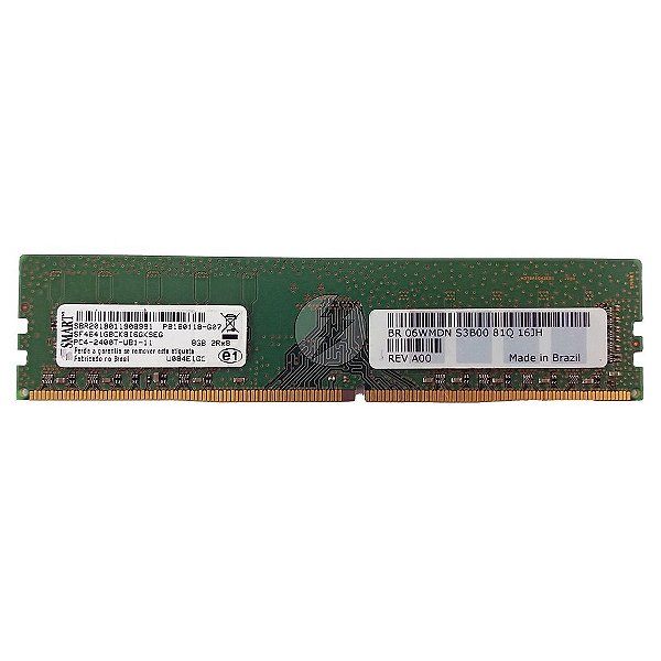 Memória RAM SMART SF4641G8CK8I6GKSEG U084E1GL 06WMDN: DDR4, 8GB, 2Rx8, 2400T, UDIMM