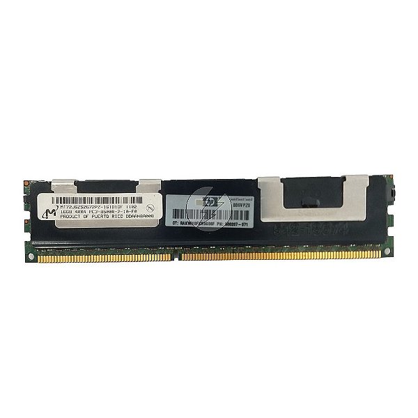 Memória RAM Micron MT72JSZS2G72PZ 500207-071: DDR3, 16GB, 4Rx4, 1066R, RDIMM