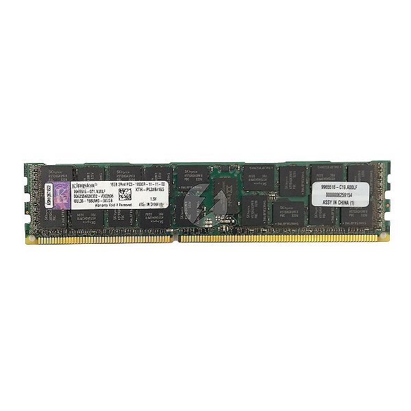 Memória RAM Kingston KTH-PL316/16G: DDR3, 16GB, 2Rx4, 1600R, RDIMM