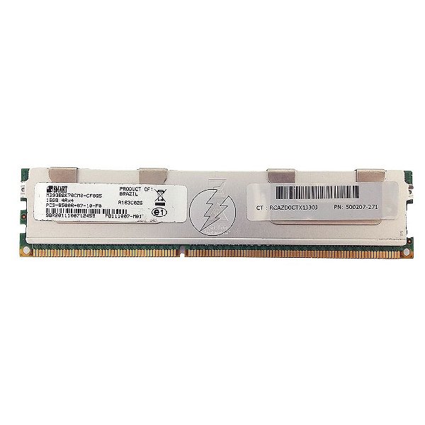 Memória RAM SMART M393B2K70CM0-CF8Q5 R163C02G 500207-271: DDR3, 16GB, 4Rx4, 1066R, RDIMM