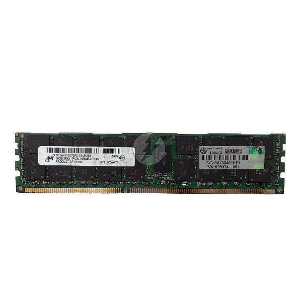 Memória RAM Micron MT36KSF2G72PZ-1G4E1 628974-081: DDR3L, 16GB, 2Rx4, 1333MHz, 10600R, RDIMM