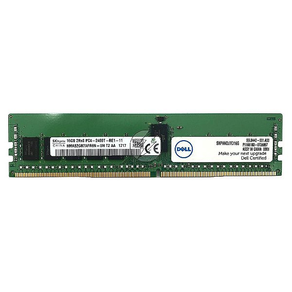 Memória RAM SK hynix HMA82GR7AFR8N-UH 01AG609: DDR4, 16GB, 2Rx8, 2400T, RDIMM