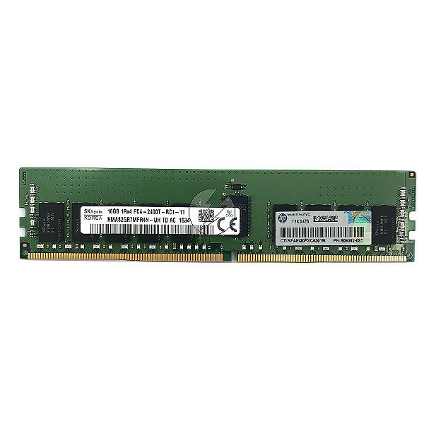 Memória RAM SK hynix HMA82GR7MFR4N-UH 809082-091: DDR4, 16GB, 1Rx4, 2400T, RDIMM