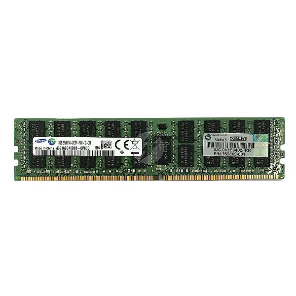 Memória RAM Samsung M386A2G40DB0-CPB2Q 752369-081: DDR4, 16GB, 2Rx4, 2133P, RDIMM