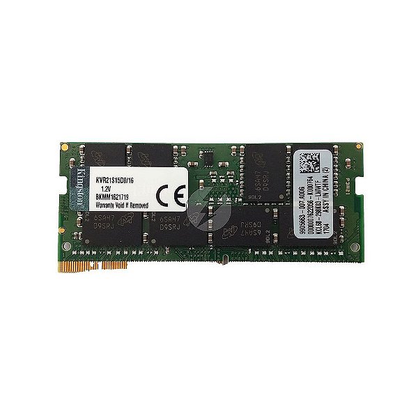 Memória RAM Kingston KVR21S15D8/16 Chip Micron: DDR4, 16GB, 2Rx8, 2133, SODIMM
