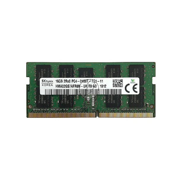 Memória RAM SK hynix HMA82GS7AFR8N-UH: DDR4, 16GB, 2Rx8, 2400T, SODIMM