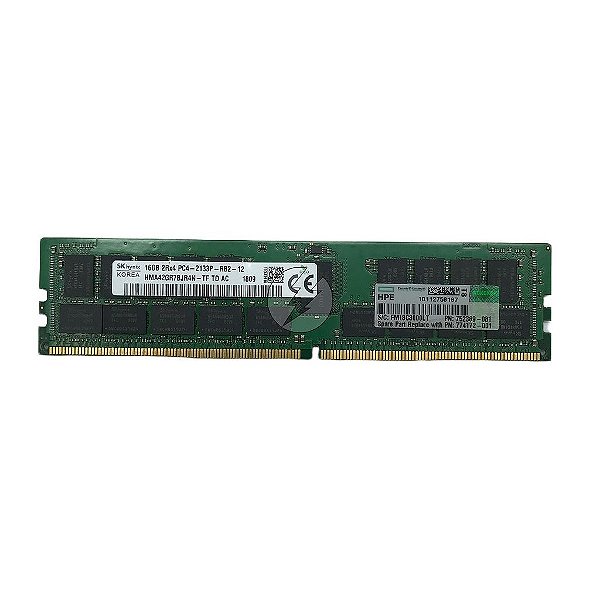 Memória RAM SK hynix HMA42GR7BJR4N-TF 752369-081 774172-001: DDR4, 16GB, 2Rx4, 2133P, RDIMM