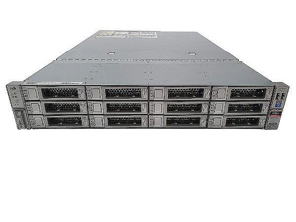 Servidor Oracle Sun X5-2L: 2x Xeon 12 Core, 128GB, 2x HD SAS 300GB + 4x SSD NVMe 1,6TB + 12x HD SAS 8TB