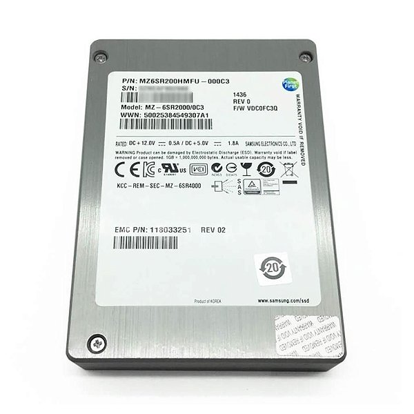 SSD SAS SAMSUNG 2.5" in 400GB SAS 6Gb/s