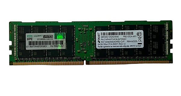 Memória HP Servidor 64GB DDR4 2933 Mhz ECC LRDIMM Registrada