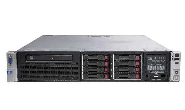 Servidor DL380 G8 c/ 8B de 2,5": 2 Xeon 8 Core, Ram 64Gb, 2x Sas 300Gb, SFP+ 10Gb