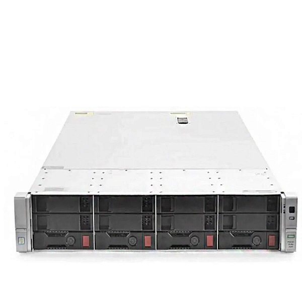 Servidor HP DL380 G9 c/ 12 Baias 3,5”: 2 Xeon 12 Core, Ram 128Gb, 8x HD 3TB SATA, Trilhos.