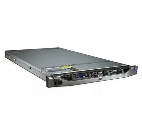 Servidor Dell R610 c/ 6 Baias de 2,5": 2x Xeon, Ram 64Gb, 1x SSD 512Gb (Total de 5x Gavetas), Par de Trilhos e Bezel